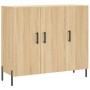 Aparador de madera de ingeniería roble Sonoma 90x34x80 cm de , Aparadores - Ref: Foro24-828119, Precio: 94,17 €, Descuento: %