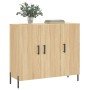 Aparador de madera de ingeniería roble Sonoma 90x34x80 cm de , Aparadores - Ref: Foro24-828119, Precio: 94,17 €, Descuento: %