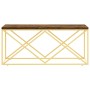 Mesa de centro acero inoxidable y madera maciza reciclada de , Mesas de centro - Ref: Foro24-349966, Precio: 103,18 €, Descue...