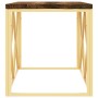 Mesa de centro acero inoxidable y madera maciza reciclada de , Mesas de centro - Ref: Foro24-349966, Precio: 103,18 €, Descue...