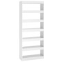 Estantería/divisor madera ingeniería blanco brillo 80x30x198 cm de , Librerías y estanterías - Ref: Foro24-811733, Precio: 13...