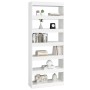 Estantería/divisor madera ingeniería blanco brillo 80x30x198 cm de , Librerías y estanterías - Ref: Foro24-811733, Precio: 13...
