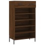 Zapatero madera de ingeniería roble marrón 60x35x105 cm de , Armarios y almacenamiento - Ref: Foro24-829627, Precio: 60,57 €,...