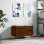 Mueble discos madera contrachapada roble marrón 74,5x38x48 cm de , Almacenamiento para CD y DVD - Ref: Foro24-831731, Precio:...