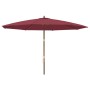 Sombrilla de jardín con poste de madera rojo burdeos 400x273 cm de , Sombrillas - Ref: Foro24-363179, Precio: 132,07 €, Descu...