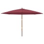 Sombrilla de jardín con poste de madera rojo burdeos 400x273 cm de , Sombrillas - Ref: Foro24-363179, Precio: 132,07 €, Descu...