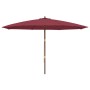 Sombrilla de jardín con poste de madera rojo burdeos 400x273 cm de , Sombrillas - Ref: Foro24-363179, Precio: 132,07 €, Descu...