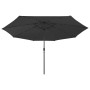 Sombrilla de jardín con luces LED negro 400 cm de , Sombrillas - Ref: Foro24-312536, Precio: 95,54 €, Descuento: %