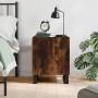 Mesita de noche madera de ingeniería roble ahumado 40x40x50 cm de , Mesitas de noche - Ref: Foro24-827622, Precio: 37,20 €, D...