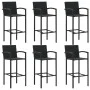 Conjunto de bar para jardín 7 piezas negro de vidaXL, Conjuntos de jardín - Ref: Foro24-3068017, Precio: 565,81 €, Descuento: %