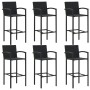 Conjunto de bar para jardín 7 piezas negro de vidaXL, Conjuntos de jardín - Ref: Foro24-3068017, Precio: 586,63 €, Descuento: %