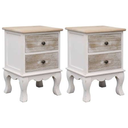 Mesitas de noche 2 unidades madera de Paulownia 35x30x50 cm de , Mesitas de noche - Ref: Foro24-284065, Precio: 180,29 €, Des...