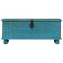 Baúl de almacenamiento madera maciza mango azul 100x40x41 cm de , Baúles de almacenamiento - Ref: Foro24-246479, Precio: 270,...