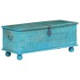 Baúl de almacenamiento madera maciza mango azul 100x40x41 cm de , Baúles de almacenamiento - Ref: Foro24-246479, Precio: 270,...