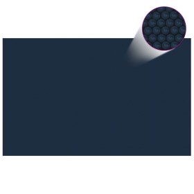 Cubierta solar de piscina de PE flotante negro y azul 800x500cm de , Cubiertas para piscina - Ref: Foro24-92969, Precio: 174,...