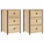 Mesitas noche 2 uds madera ingeniería roble Sonoma 40x36x60 cm de , Mesitas de noche - Ref: Foro24-825996, Precio: 127,05 €, ...