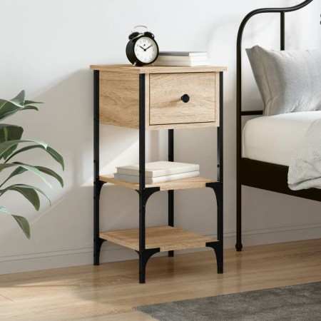 Mesita de noche madera de ingeniería roble Sonoma 34x36x70 cm de , Mesitas de noche - Ref: Foro24-825975, Precio: 59,82 €, De...