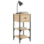 Mesita de noche madera de ingeniería roble Sonoma 34x36x70 cm de , Mesitas de noche - Ref: Foro24-825975, Precio: 59,82 €, De...
