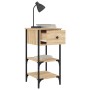 Mesita de noche madera de ingeniería roble Sonoma 34x36x70 cm de , Mesitas de noche - Ref: Foro24-825975, Precio: 59,82 €, De...