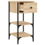 Mesita de noche madera de ingeniería roble Sonoma 34x36x70 cm de , Mesitas de noche - Ref: Foro24-825975, Precio: 59,82 €, De...