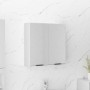 Armario de baño con espejo blanco brillante 64x20x67 cm de , Tocadores de baño - Ref: Foro24-811319, Precio: 93,28 €, Descuen...