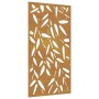 Adorno de pared jardín acero corten diseño hoja bambú 105x55 cm de , Carteles, copias y arte visual - Ref: Foro24-824483, Pre...