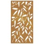 Adorno de pared jardín acero corten diseño hoja bambú 105x55 cm de , Carteles, copias y arte visual - Ref: Foro24-824483, Pre...