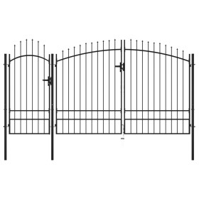 Puerta de jardín de acero negro 2,45x4 m de , Puertas de jardín - Ref: Foro24-144366, Precio: 508,10 €, Descuento: %
