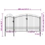 Puerta de jardín de acero negro 2,45x4 m de , Puertas de jardín - Ref: Foro24-144366, Precio: 508,10 €, Descuento: %
