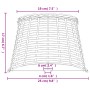 Pantalla para lámpara mimbre blanco Ø25x17 cm de , Pantallas para lámparas - Ref: Foro24-364382, Precio: 19,37 €, Descuento: %