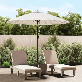 Sombrilla de jardín con palo de aluminio blanco arena 270 cm de , Sombrillas - Ref: Foro24-47305, Precio: 81,59 €, Descuento: %