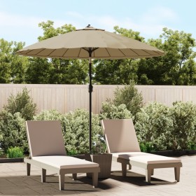 Sombrilla de jardín con palo de aluminio taupe 270 cm de , Sombrillas - Ref: Foro24-47307, Precio: 81,55 €, Descuento: %
