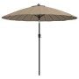 Sombrilla de jardín con palo de aluminio taupe 270 cm de , Sombrillas - Ref: Foro24-47307, Precio: 81,55 €, Descuento: %