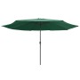 Sombrilla de jardín con palo de metal verde 390 cm de , Sombrillas - Ref: Foro24-47379, Precio: 82,89 €, Descuento: %