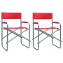 Sillas de director 2 unidades acero rojo de , Sillas de jardín - Ref: Foro24-47919, Precio: 90,69 €, Descuento: %
