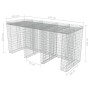 Muro de gaviones para contenedor de basura acero 270x100x130 cm de , Soportes para contenedores de residuos - Ref: Foro24-143...