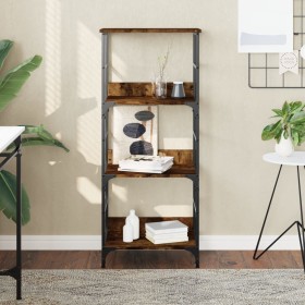 Estantería de madera ingeniería roble ahumado 50x33x117,5 cm de , Librerías y estanterías - Ref: Foro24-835271, Precio: 53,57...