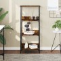 Estantería de madera ingeniería roble ahumado 50x33x117,5 cm de , Librerías y estanterías - Ref: Foro24-835271, Precio: 53,57...