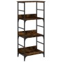 Estantería de madera ingeniería roble ahumado 50x33x117,5 cm de , Librerías y estanterías - Ref: Foro24-835271, Precio: 53,57...