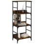 Estantería de madera ingeniería roble ahumado 50x33x117,5 cm de , Librerías y estanterías - Ref: Foro24-835271, Precio: 53,57...