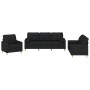 Juego de sofás con cojines 3 piezas tela negro de , Sofás - Ref: Foro24-3201262, Precio: 636,48 €, Descuento: %