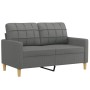Juego de sofás con cojines 3 piezas tela gris oscuro de , Sofás - Ref: Foro24-3201331, Precio: 586,08 €, Descuento: %