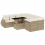 Set de sofás de jardín 9 pzas con cojines ratán sintético beige en Conjuntos de jardín | Comprar online en Foru.es