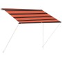Toldo retráctil naranja y marrón 100x150 cm de , Toldos - Ref: Foro24-145893, Precio: 32,68 €, Descuento: %