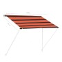 Toldo retráctil naranja y marrón 100x150 cm de , Toldos - Ref: Foro24-145893, Precio: 32,68 €, Descuento: %