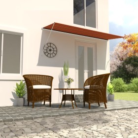 Toldo retráctil naranja y marrón 350x150 cm de , Toldos - Ref: Foro24-145898, Precio: 65,40 €, Descuento: %