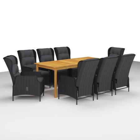 Juego de comedor para jardín 9 piezas gris oscuro de vidaXL, Conjuntos de jardín - Ref: Foro24-3067935, Precio: 2,00 €, Descu...