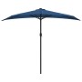 Sombrilla balcón semicircular palo aluminio azul 270x144x222 cm de , Sombrillas - Ref: Foro24-312501, Precio: 53,70 €, Descue...