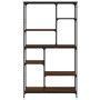 Estantería madera ingeniería acero roble marrón 99x35,5x176 cm de , Librerías y estanterías - Ref: Foro24-835413, Precio: 94,...