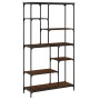 Estantería madera ingeniería acero roble marrón 99x35,5x176 cm de , Librerías y estanterías - Ref: Foro24-835413, Precio: 94,...
